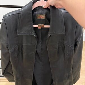 Danier Classic Black Leather Jacket